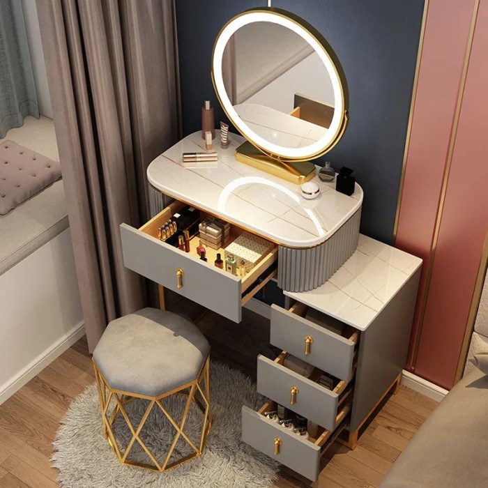 Professional Makeup Station Furniture | Saubhaya Makeup Wall-mounted makeup station furniture for small rooms