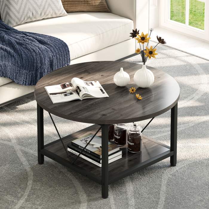 Round Living Room Table | Cabinets Matttroy Living room table furniture with round top