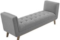 Tufted accent bench furniture with soft fabric