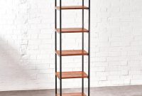 Narrow display shelf furniture with five levels