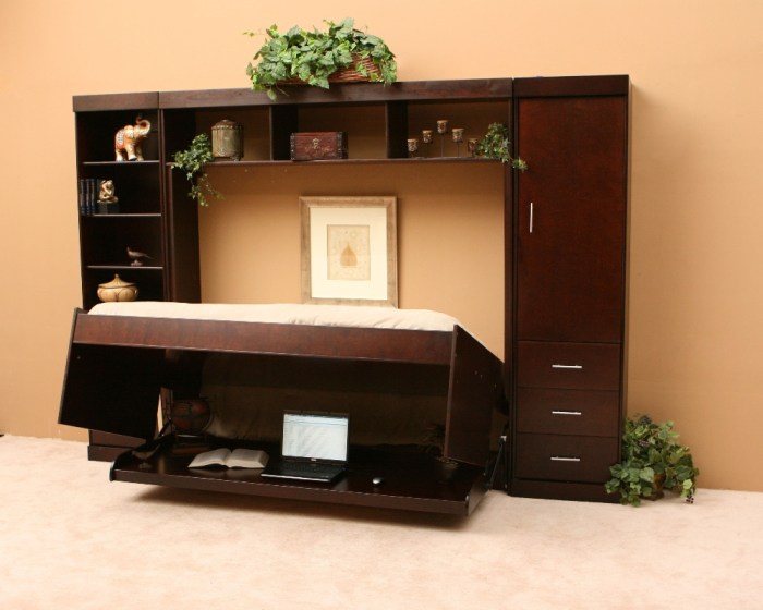 Foldable bed furniture with hidden storage space
